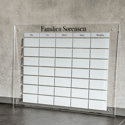 familie ugekalender med navne
