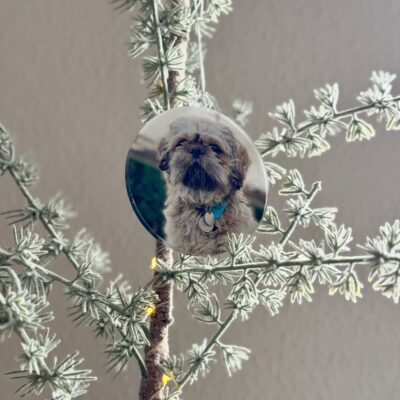 julekugle akryl med print billede