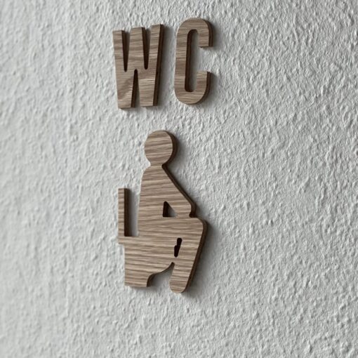 mand på wc - skilt