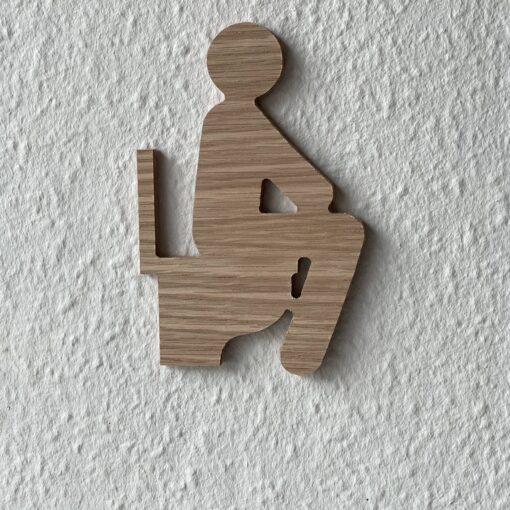 Mand på toilet - toiletskilt