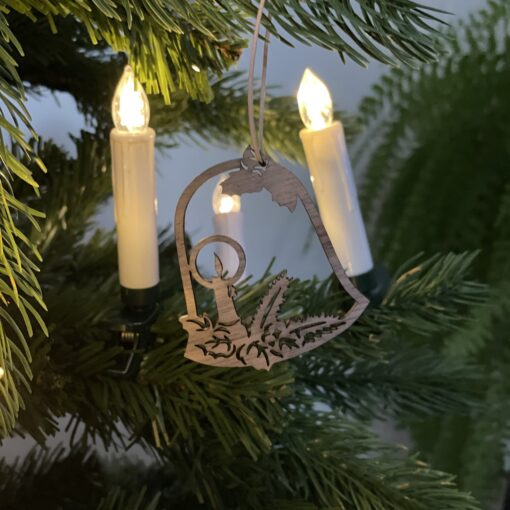 Juletræspynt af træ - Klokke