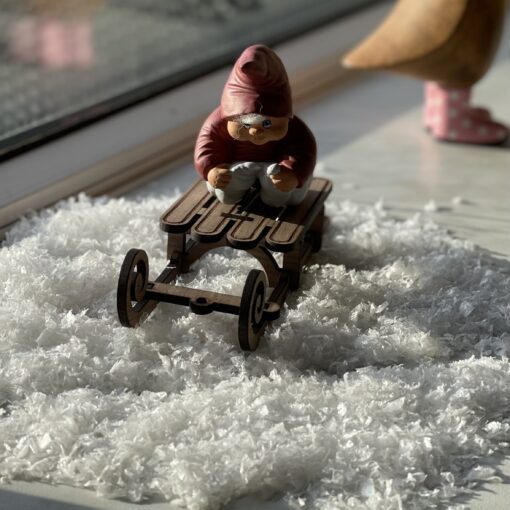 Slæde - dekoration i træ - Billede 8