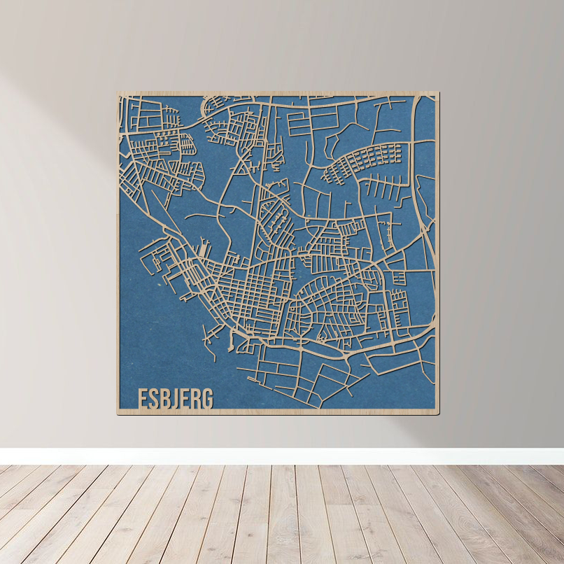Esbjerg - Bykort plakat i træ - Billede 7