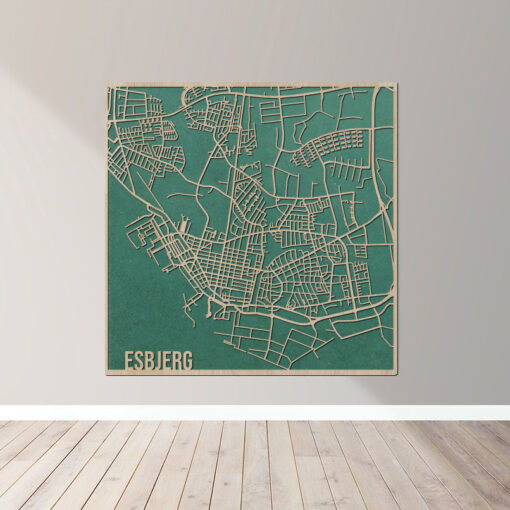 Esbjerg - Bykort plakat i træ - Billede 6