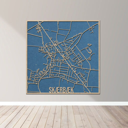 Skærbæk - Bykort plakat i træ - Billede 5