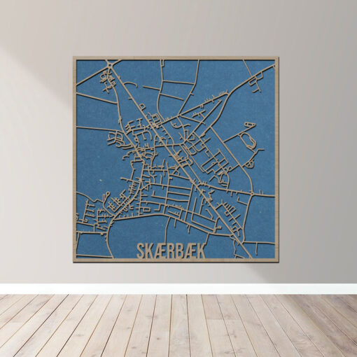 Skærbæk - Bykort plakat i træ - Billede 7