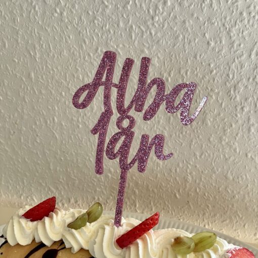Navn og år - Caketopper - Billede 2