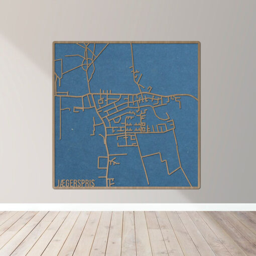 Jægerspris - Bykort plakat i træ - Billede 4