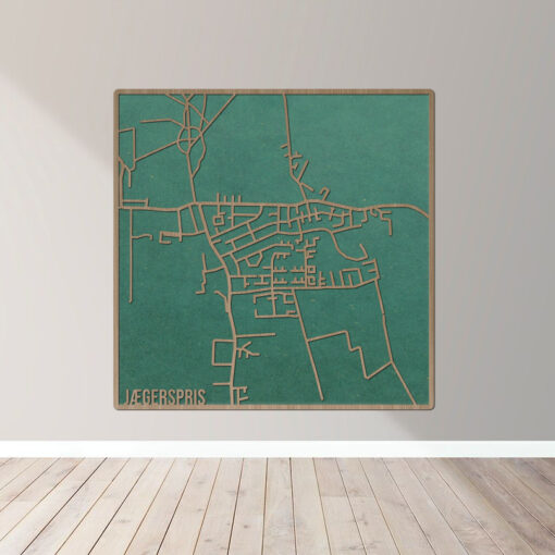 Jægerspris - Bykort plakat i træ - Billede 5
