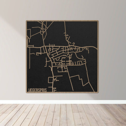 Jægerspris - Bykort plakat i træ - Billede 6