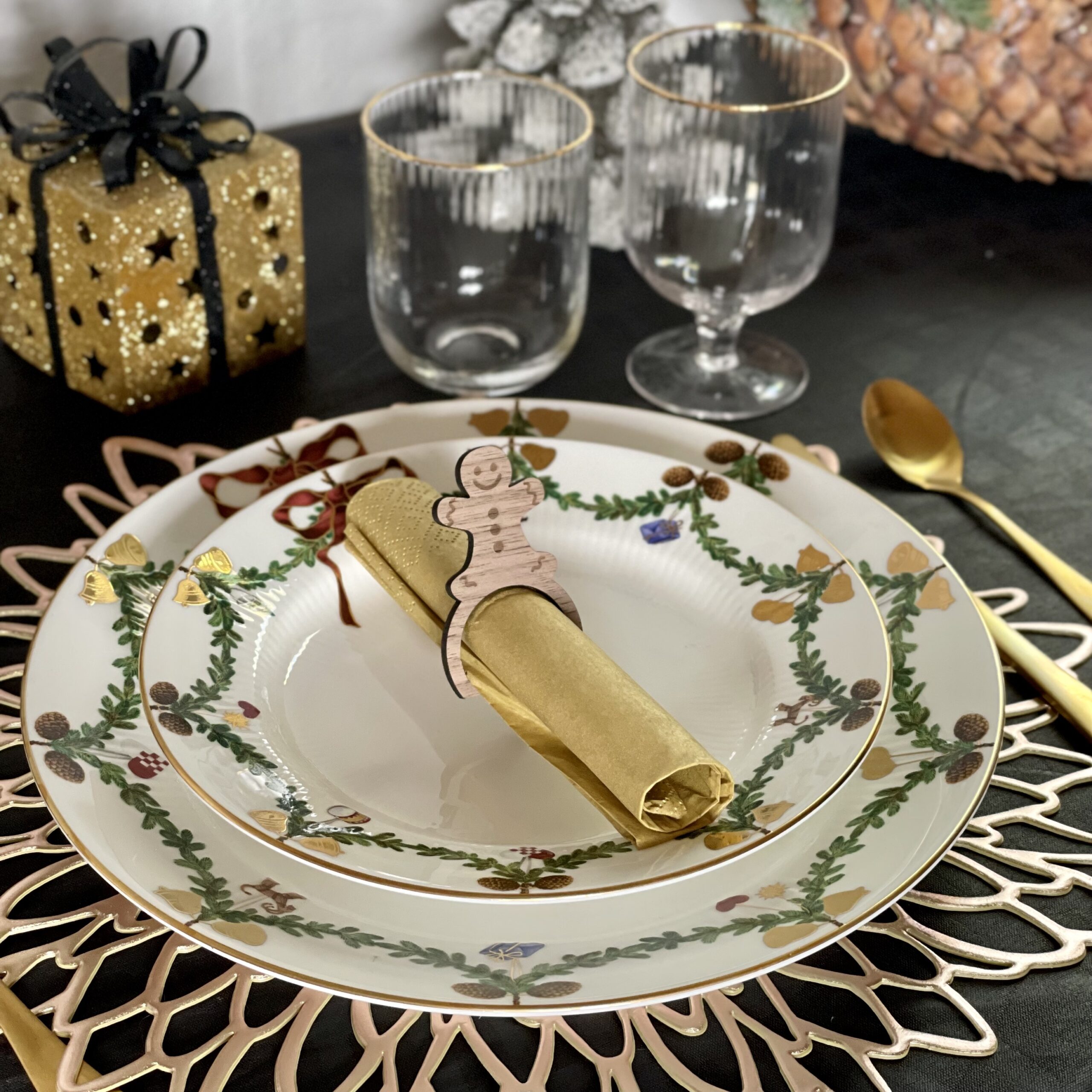 Servietring til Jul - Gingerbread figur - Billede 2