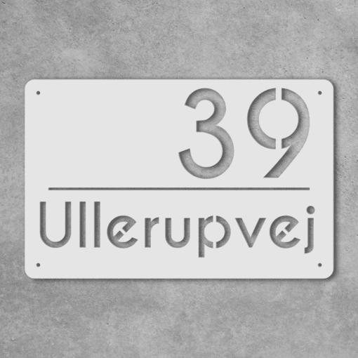 Husnummer Med Navn - Firkant - Billede 2