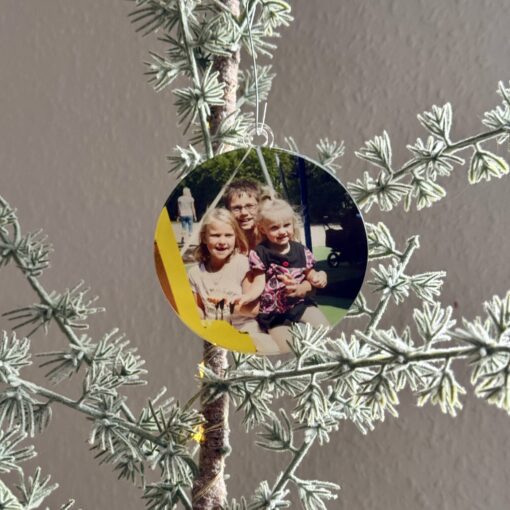 Personlig julekugle i akryl med dit eget billede - Billede 2